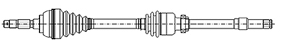 CIFAM CIF 655-1132 Féltengely