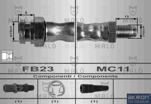 HEFAL L3244 Fékcső, gumifékcső