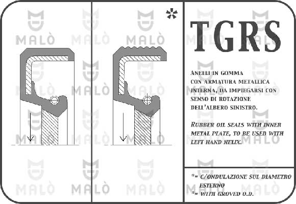 AKRON AK.746RSAC Tömítőgyűrű, szimmering differenciálműhöz, féltengelyszimmering