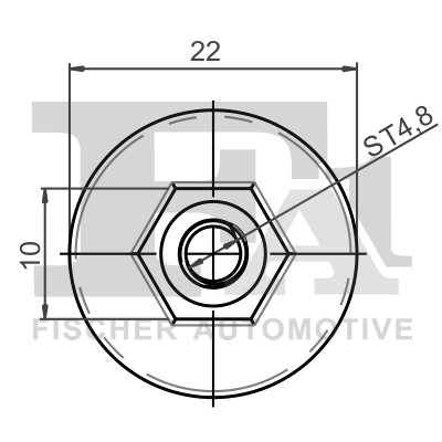 FIS 11-70009.100 NAKRĘTKA MOCOWANIA NADKOLA ALFA ROMEO, FIAT, FORD