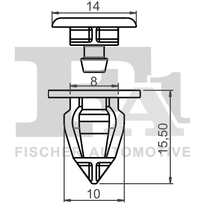 FIS 22-40010.5 SPINKA TAPICERKI, KLIPS MOCUJĽCY DACIA, RENAULT