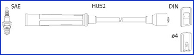 HITACHI HUC134576 gyújtókábel készlet