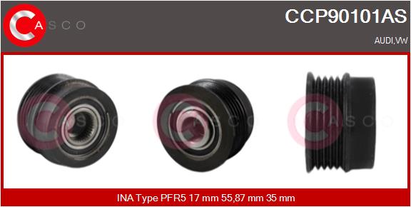 CASCO CSCCCP90101AS Szabadonfutós ékszíjtárcsa
