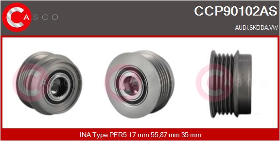 CASCO CSCCCP90102AS Szabadonfutós ékszíjtárcsa