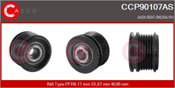 CASCO CSCCCP90107AS Szabadonfutós ékszíjtárcsa