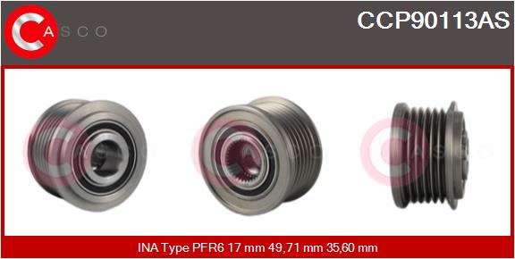 CASCO CSCCCP90113AS Szabadonfutós ékszíjtárcsa