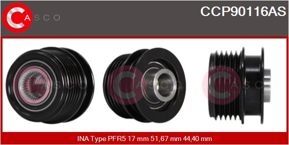 CASCO CSCCCP90116AS Szabadonfutós ékszíjtárcsa