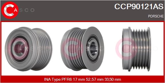 CASCO CSCCCP90121AS Szabadonfutós ékszíjtárcsa