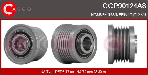 CASCO CSCCCP90124AS Szabadonfutós ékszíjtárcsa