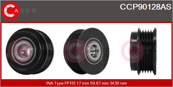 CASCO CSCCCP90128AS Szabadonfutós ékszíjtárcsa