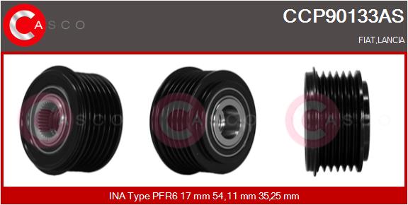 CASCO CSCCCP90133AS Szabadonfutós ékszíjtárcsa