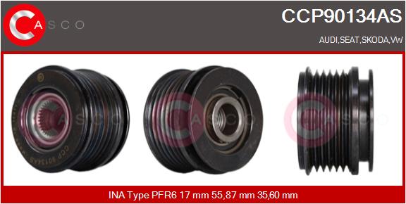 CASCO CSCCCP90134AS Szabadonfutós ékszíjtárcsa