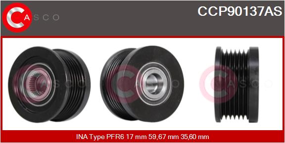 CASCO CSCCCP90137AS Szabadonfutós ékszíjtárcsa