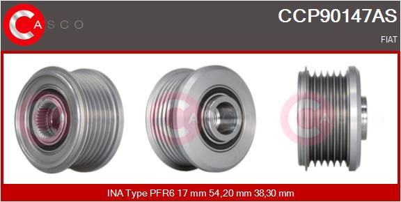 CASCO CSCCCP90147AS Szabadonfutós ékszíjtárcsa