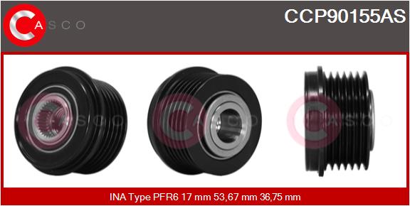 CASCO CSCCCP90155AS Szabadonfutós ékszíjtárcsa