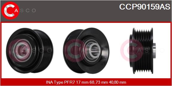 CASCO CSCCCP90159AS Szabadonfutós ékszíjtárcsa