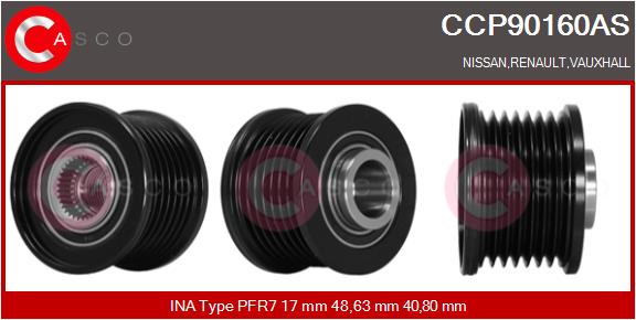 CASCO CSCCCP90160AS Szabadonfutós ékszíjtárcsa