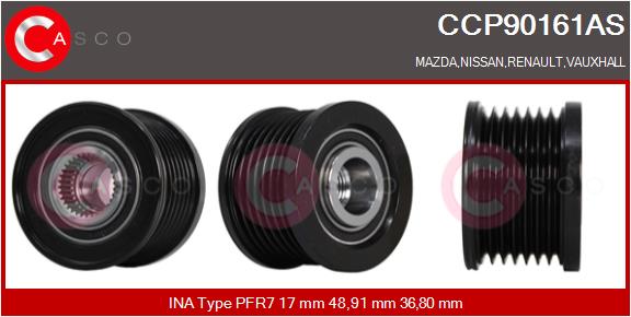 CASCO CSCCCP90161AS Szabadonfutós ékszíjtárcsa