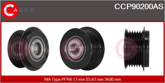 CASCO CSCCCP90200AS Szabadonfutós ékszíjtárcsa