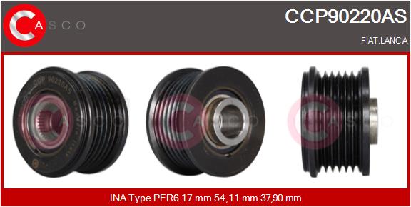 CASCO CSCCCP90220AS Szabadonfutós ékszíjtárcsa