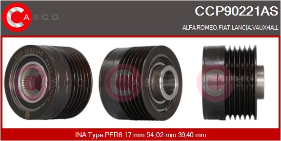 CASCO CSCCCP90221AS Szabadonfutós ékszíjtárcsa