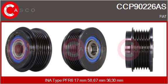 CASCO CSCCCP90226AS Szabadonfutós ékszíjtárcsa