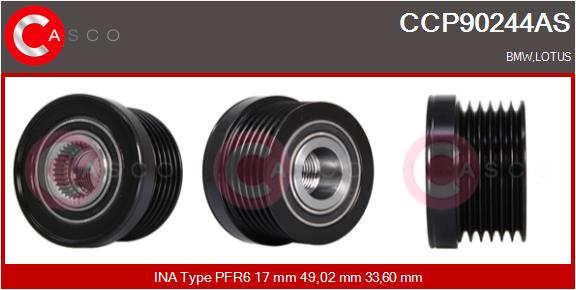 CASCO CSCCCP90244AS Szabadonfutós ékszíjtárcsa