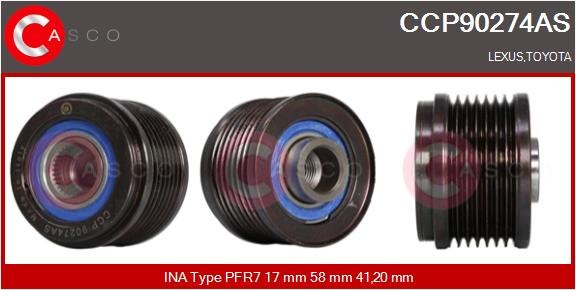 CASCO CSCCCP90274AS Szabadonfutós ékszíjtárcsa