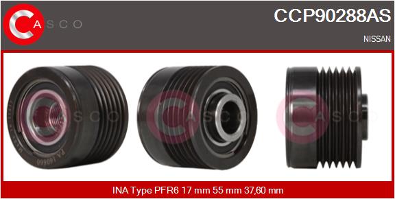 CASCO CSCCCP90288AS Szabadonfutós ékszíjtárcsa