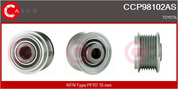 CASCO CSCCCP98102AS Szabadonfutós ékszíjtárcsa