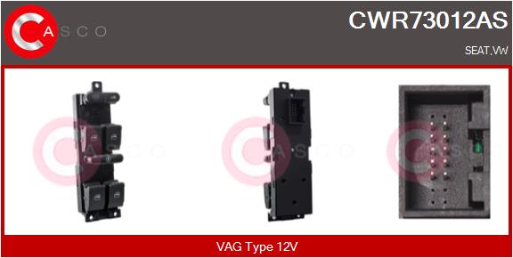 CASCO CSCCWR73012AS Ablakemelő kapcsoló