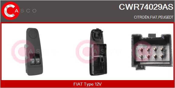CASCO CSCCWR74029AS Ablakemelő kapcsoló