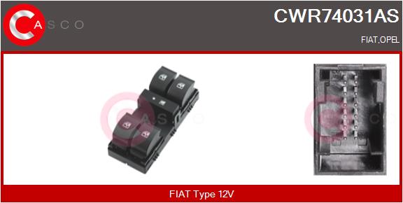 CASCO CSCCWR74031AS Ablakemelő kapcsoló