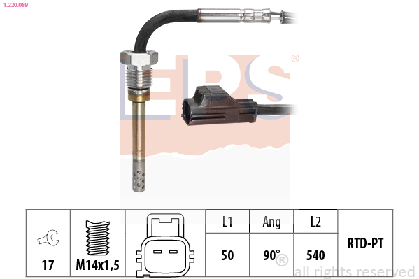 EPS EPS1.220.089 Érzékelő, kipufogógáz hőmérséklet