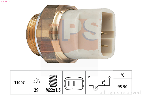 EPS 1-850-027 Hőkapcsoló, érzékelő, hűtőventillátorkapcsoló gomba