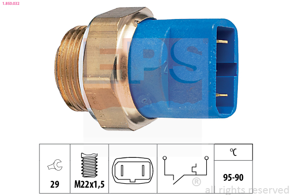 EPS 500 264 1.850.032 - Hőkapcsoló, érzékelő, hűtőventillátorkapcsoló gomba