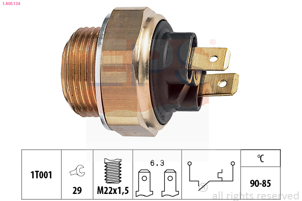 EPS 1-850-134 Hőkapcsoló, érzékelő, hűtőventillátorkapcsoló gomba