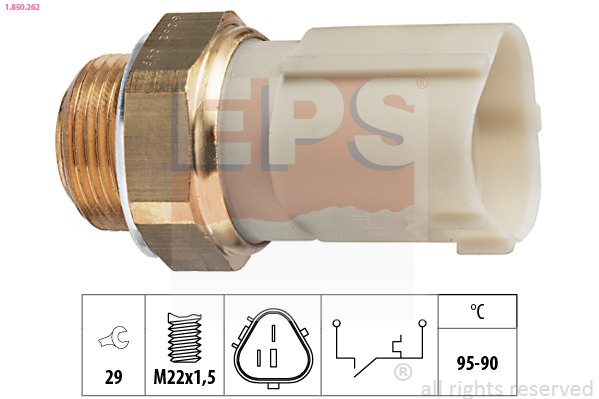 EPS 1-850-262 Hőkapcsoló, érzékelő, hűtőventillátorkapcsoló gomba