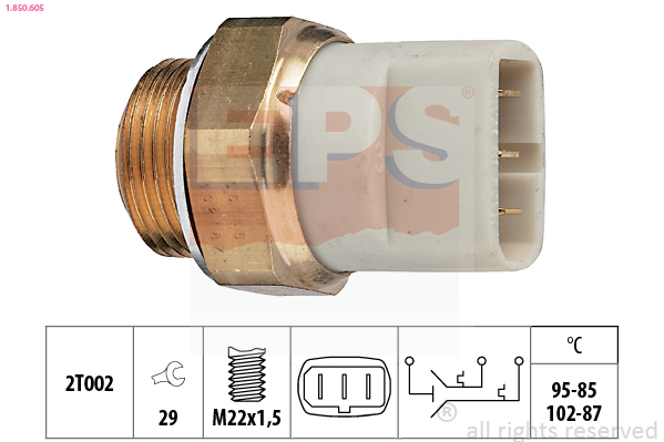 EPS 500 063 1.850.605 - Hőkapcsoló, érzékelő, hűtőventillátorkapcsoló gomba