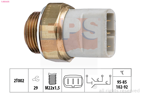 EPS 500 712 1.850.635 - Hőkapcsoló, érzékelő, hűtőventillátorkapcsoló gomba