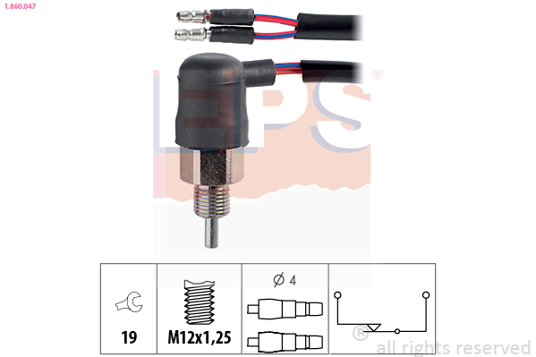 EPS 1-860-047 Tolatólámpa kapcsoló, érzékelő, gomba ház