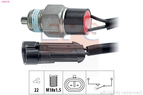 EPS 1-860-239 Tolatólámpa kapcsoló, érzékelő, gomba ház