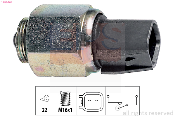 EPS 1-860-242 Tolatólámpa kapcsoló, érzékelő, gomba ház