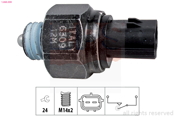 EPS 1-860-309 Tolatólámpa kapcsoló, érzékelő, gomba ház