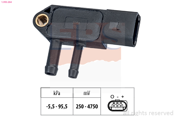 EPS 1-993-264 Kipufogógáz nyomás érzékelő, jeladó