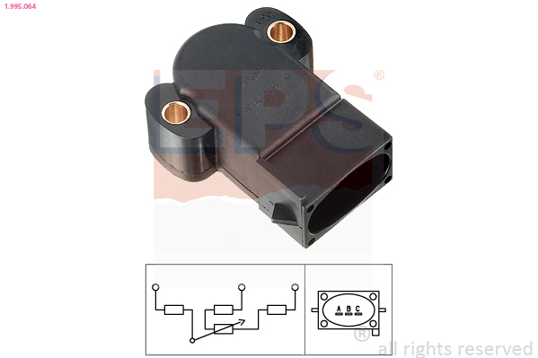 EPS 1-995-064 Fojtószelepállás érzékelő, fojtószelep potméter, jeladó, alapjárati motor