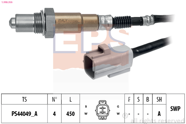 EPS 1-998-356 SONDA LAMBDA MITSUBISHI 1,5 LANCER 08-