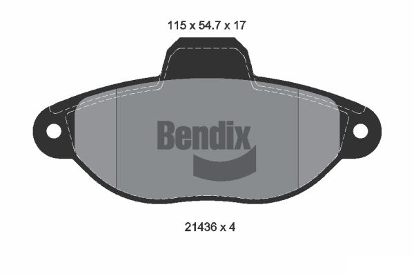 BENDIX 264 284 BPD1007 # első fékbetétek