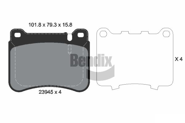 BENDIX 265 320 BPD1525 # első fékbetétek
