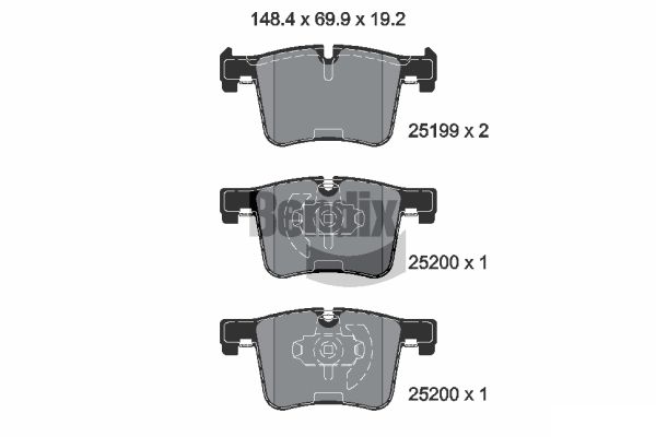 BENDIX 265 424 BPD1078 # első fékbetétek